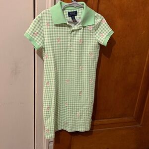 Polo by Ralph Lauren Green and Pink Gingham Shirt